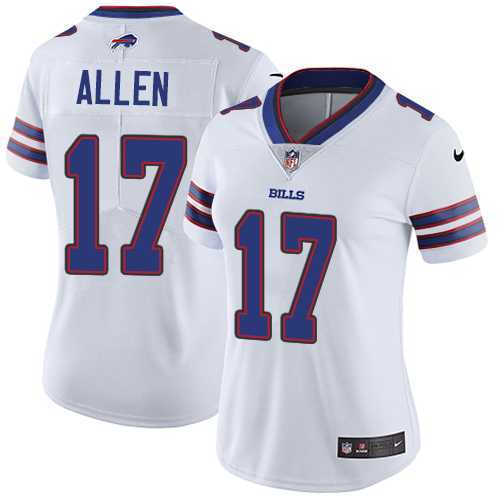 Womens Bills #17 Josh Allen White Vapor Untouchable Limited Stitched NFL Jersey->women nfl jersey->Women Jersey